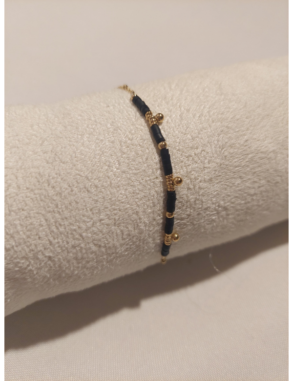 armbandje goud- zwart
