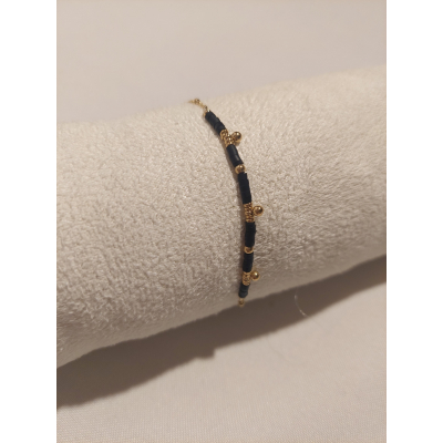 armbandje goud- zwart