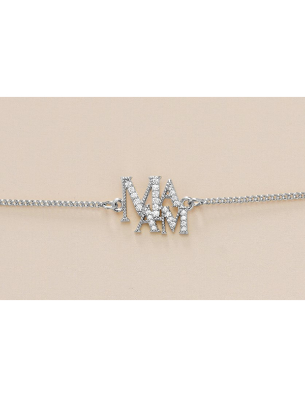 Armband met kleine zirkonia steentjes met Mama tekst