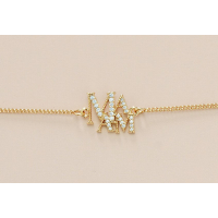 Armband met kleine zirkonia steentjes met Mama tekst