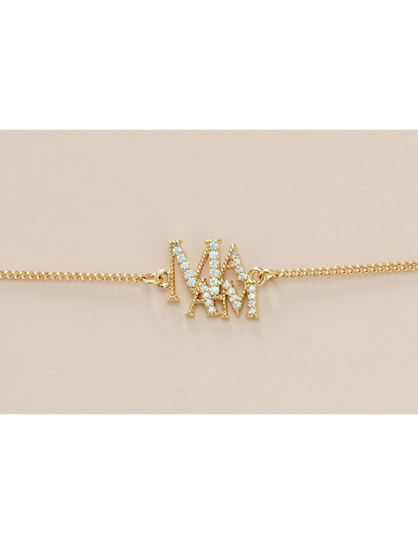 Armband met kleine zirkonia steentjes met Mama tekst