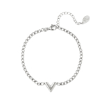 Roestvrijstalen armband Letter V