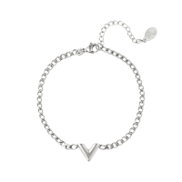 Roestvrijstalen armband Letter V