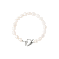 Armband parel hart sluiting