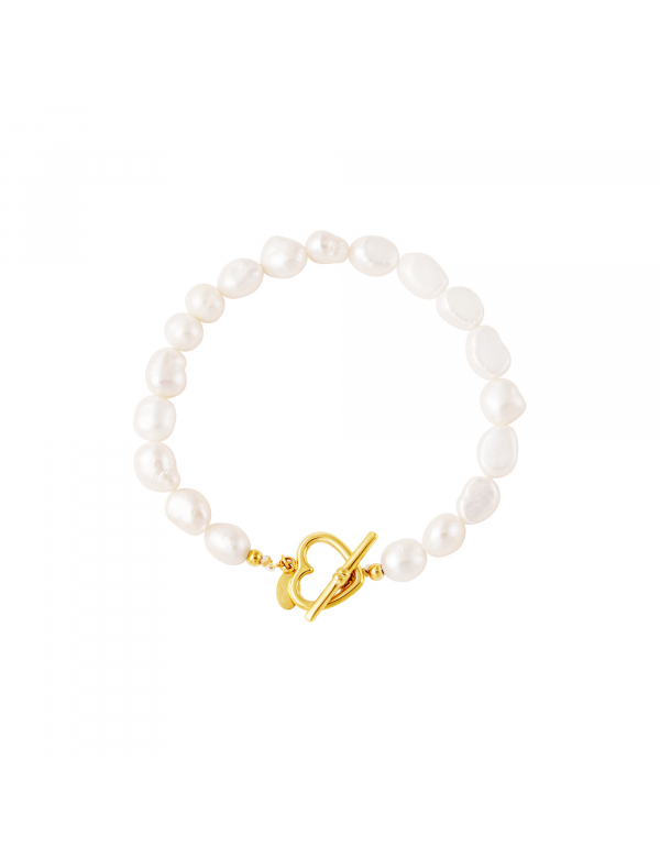 Armband parel hart sluiting Armband parel hart sluiting