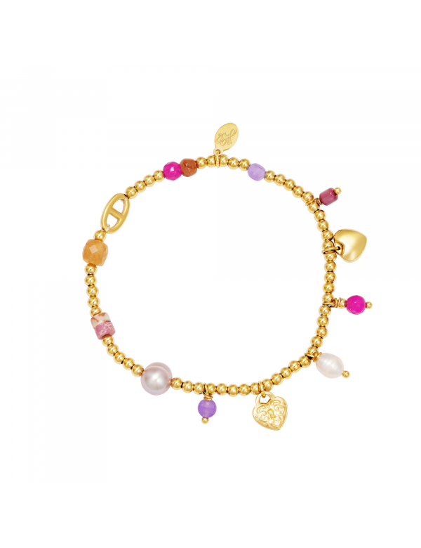 Roestvrij stalen armband kralen het goede leven