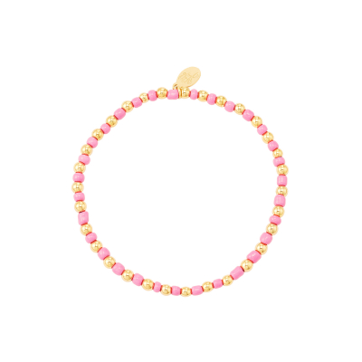 Armband roze & goud
