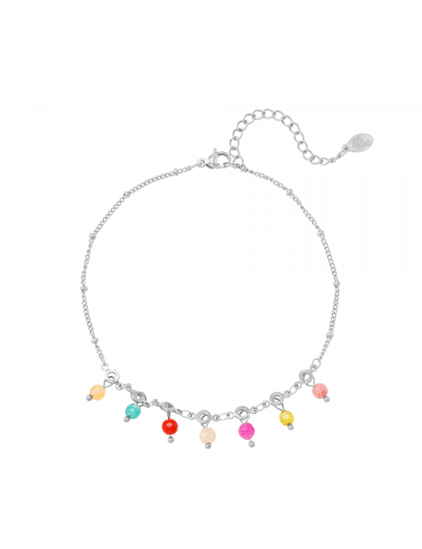 Enkelbandje gekleurde kralen