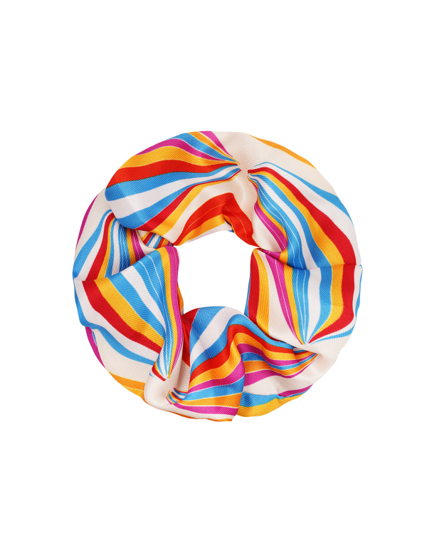 Scrunchie met kleurrijke strepen