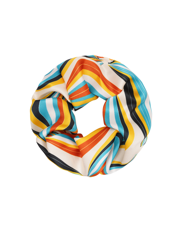 Scrunchie met kleurrijke strepen