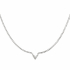 Edelstalen Ketting Letter V