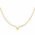 Edelstalen Ketting Letter V