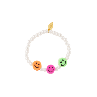 Kids - parel smiley armband