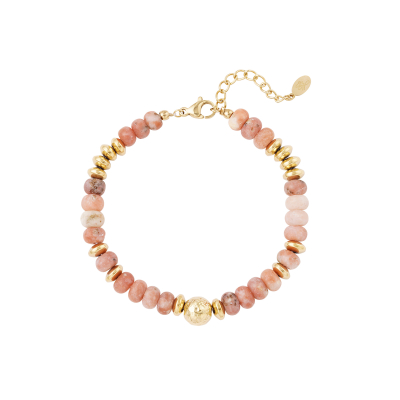 Armband met multi kleuren stenen kralen