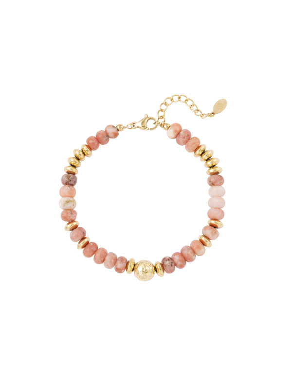 Armband met multi kleuren stenen kralen