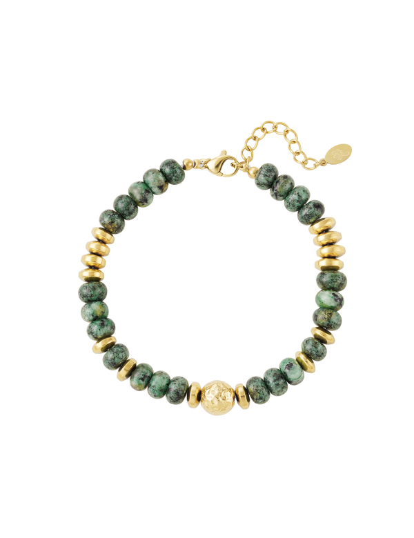 Armband met multi kleuren stenen kralen