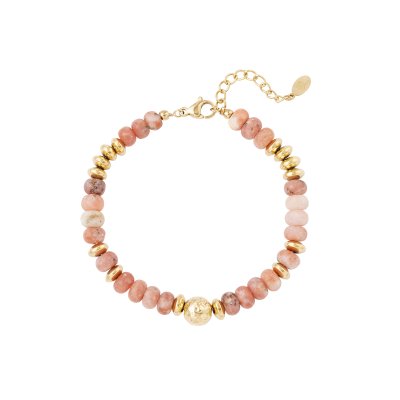 Armband met multi kleuren stenen kralen