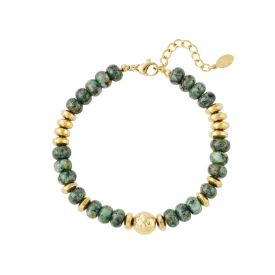 Armband met multi kleuren stenen kralen